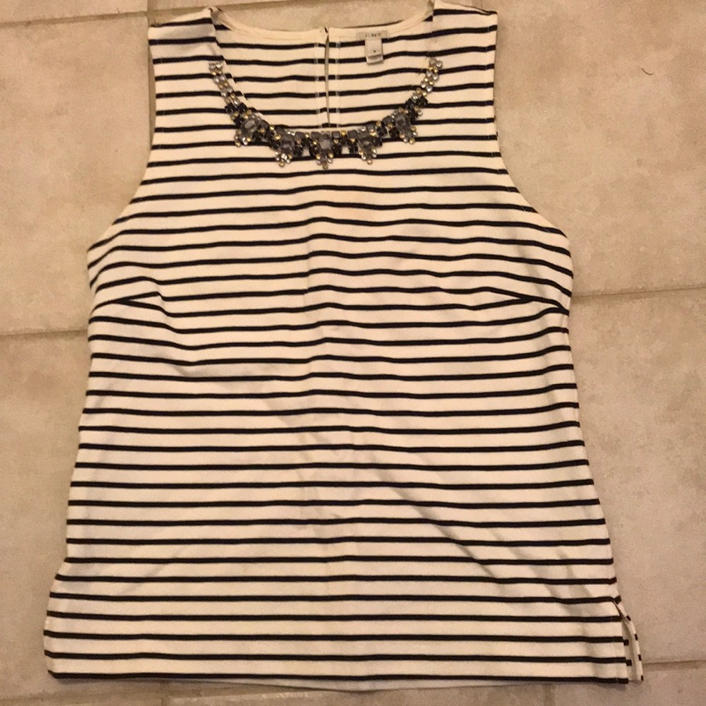 Jcrew top with embellished collar